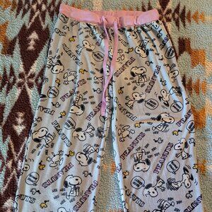 Centric Brands Women's Peanuts Snoopy and Woodstock Silky Fleece Lounge Pants